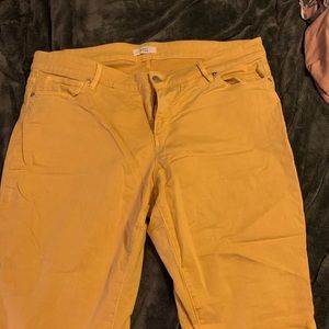 Loft Plus frayed skinny crop jeans